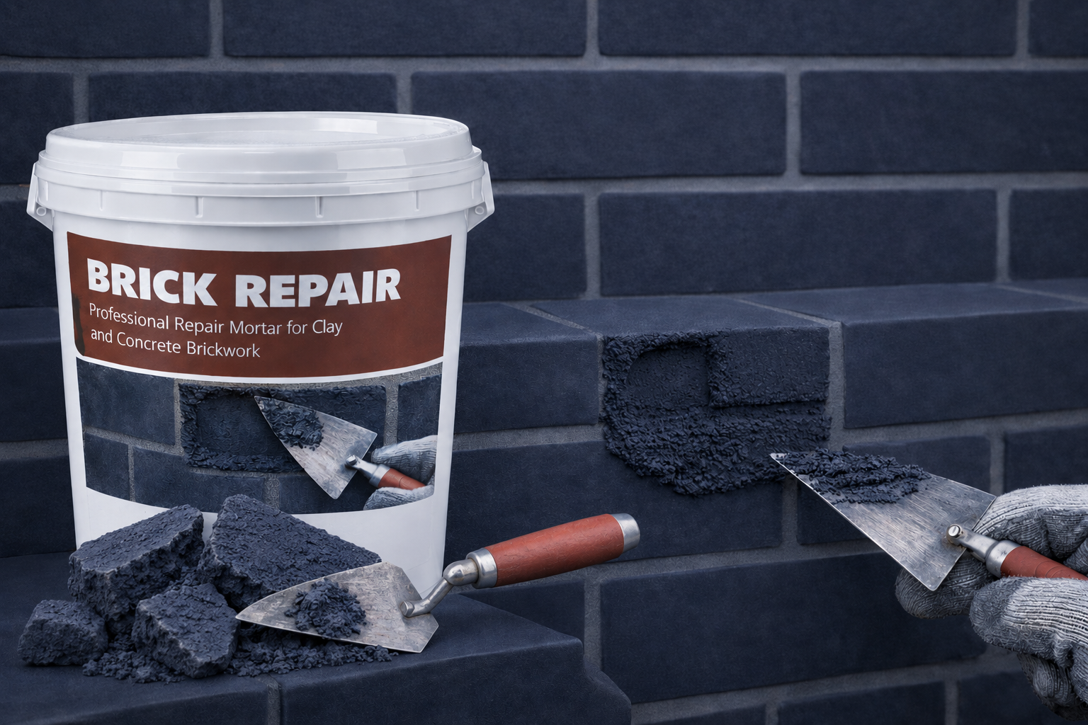 Brick Repair - Slate Blue